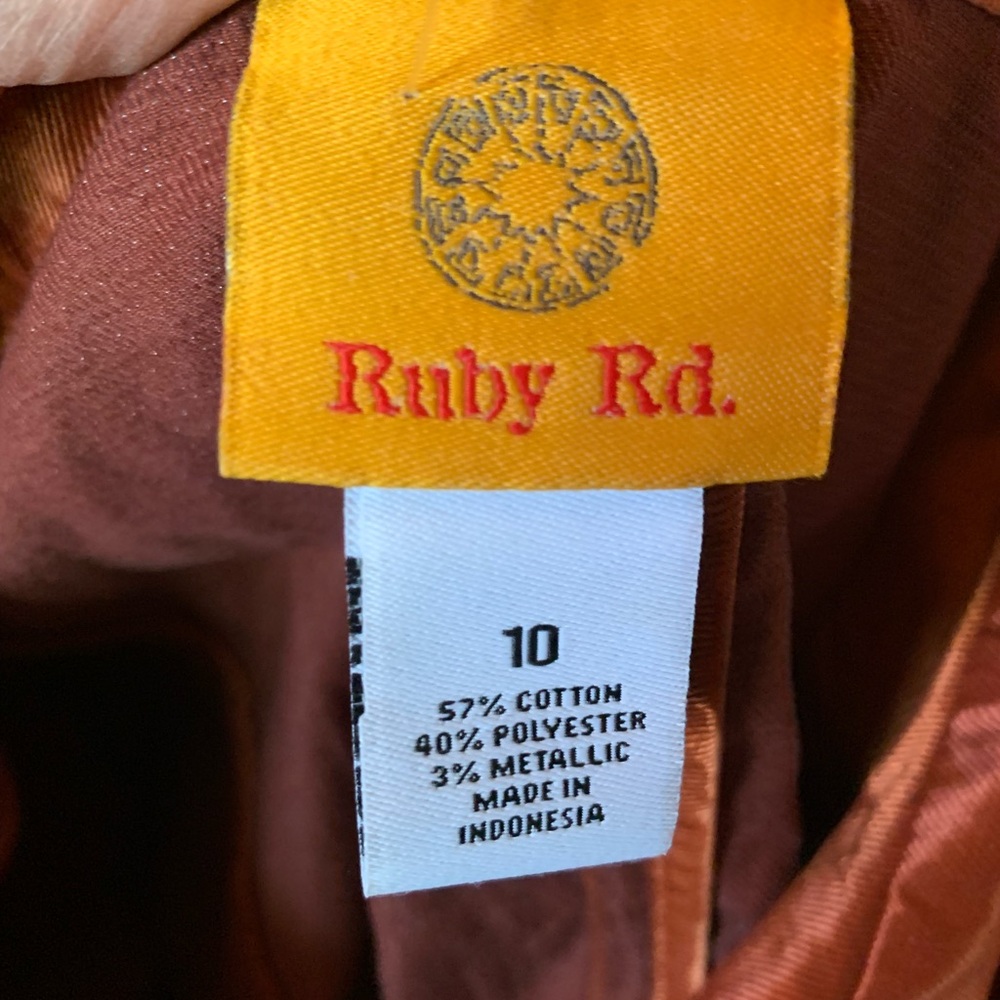 Ruby Rd Metallic Rust Bronze Jacket - Size 10 - Picture 6 of 7